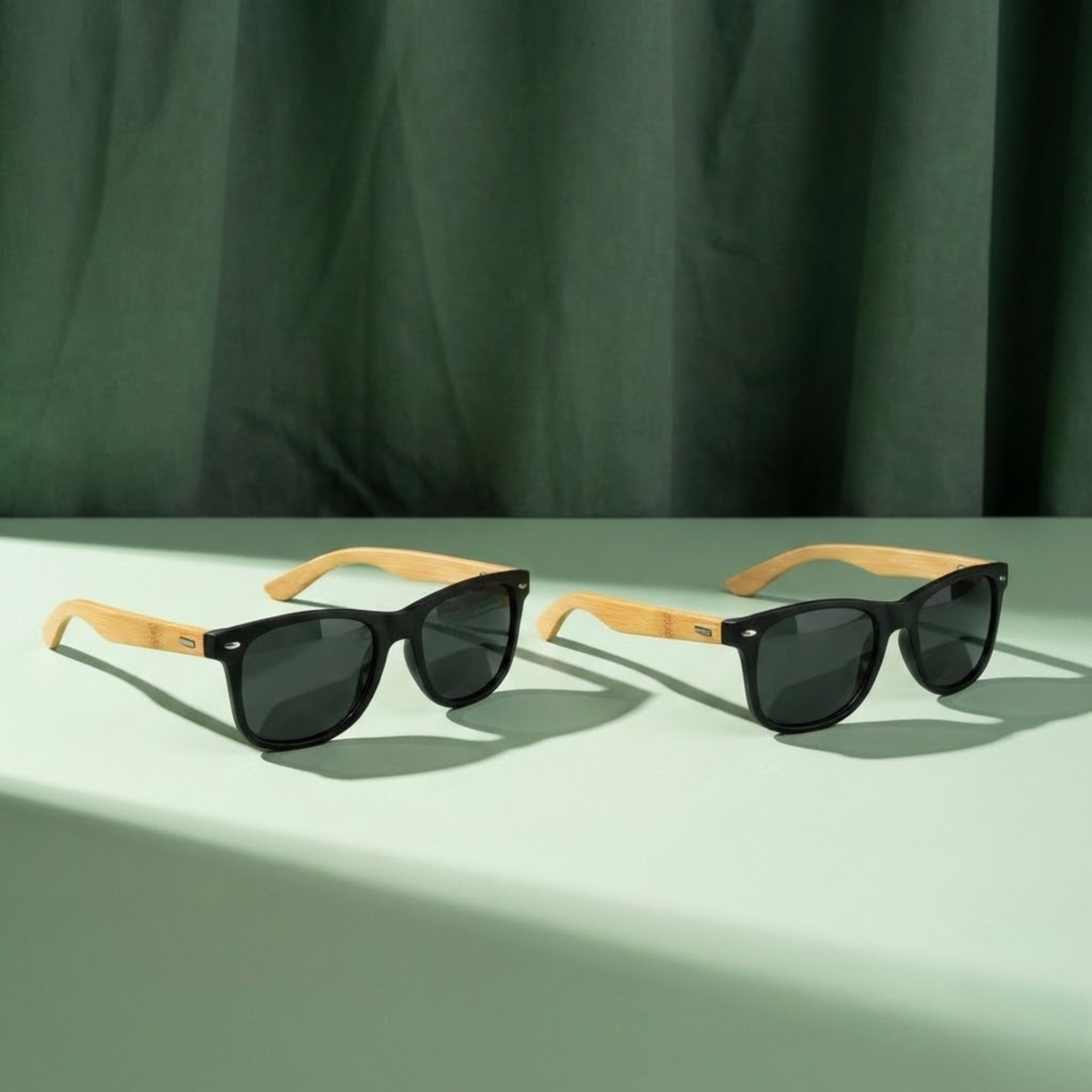 Pack 2 Bambú Wayfare Classic – Negro / Lentes de Sol (UV400)